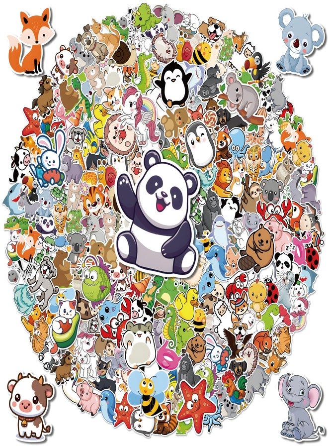 Alynta Animal Stickers - 200Pcs Water Bottle Stickers Cute Waterproof Vinyl Kawaii Funny Animal Sticker Reward Sticker for Laptop Notebook Luggages - Image 1